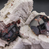 Spessartine Garnet on Albite & Quartz
